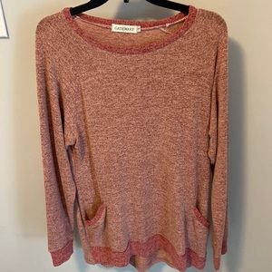 Pink Long Sleeve Shirt with Pockets